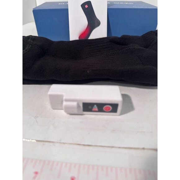 Electric Warm Heated Socks Rechargeable Battery Black Sz M - Picture 5 of 10